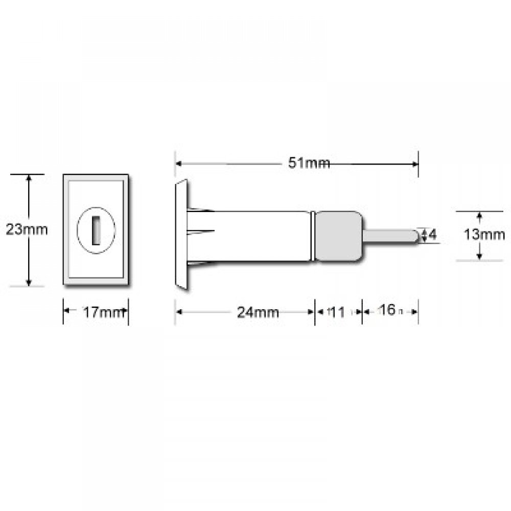 Furniture Pedestal Lock 50mm
